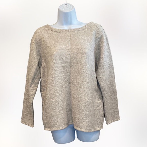 J. Jill Tops Pure Jill Oatmeal Cotton Sweatshirt Poshmark